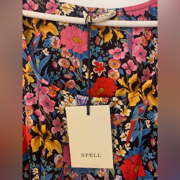 NWT Spell Last Drinks Midi Dress Sz XS - Picture 9 of 12